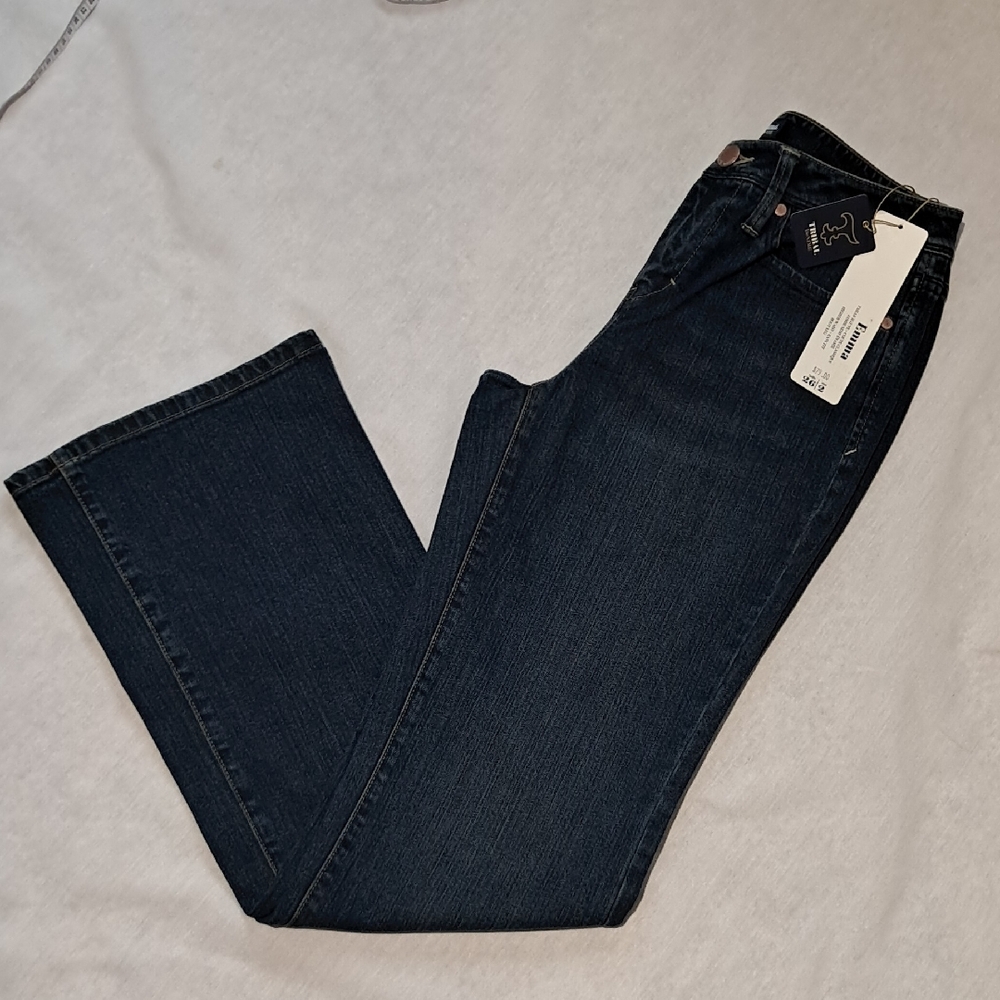 Tribal DeNime Emma‎ Boot Leg - Easy Fit - High Waist. Dark Wash. Size 26/2